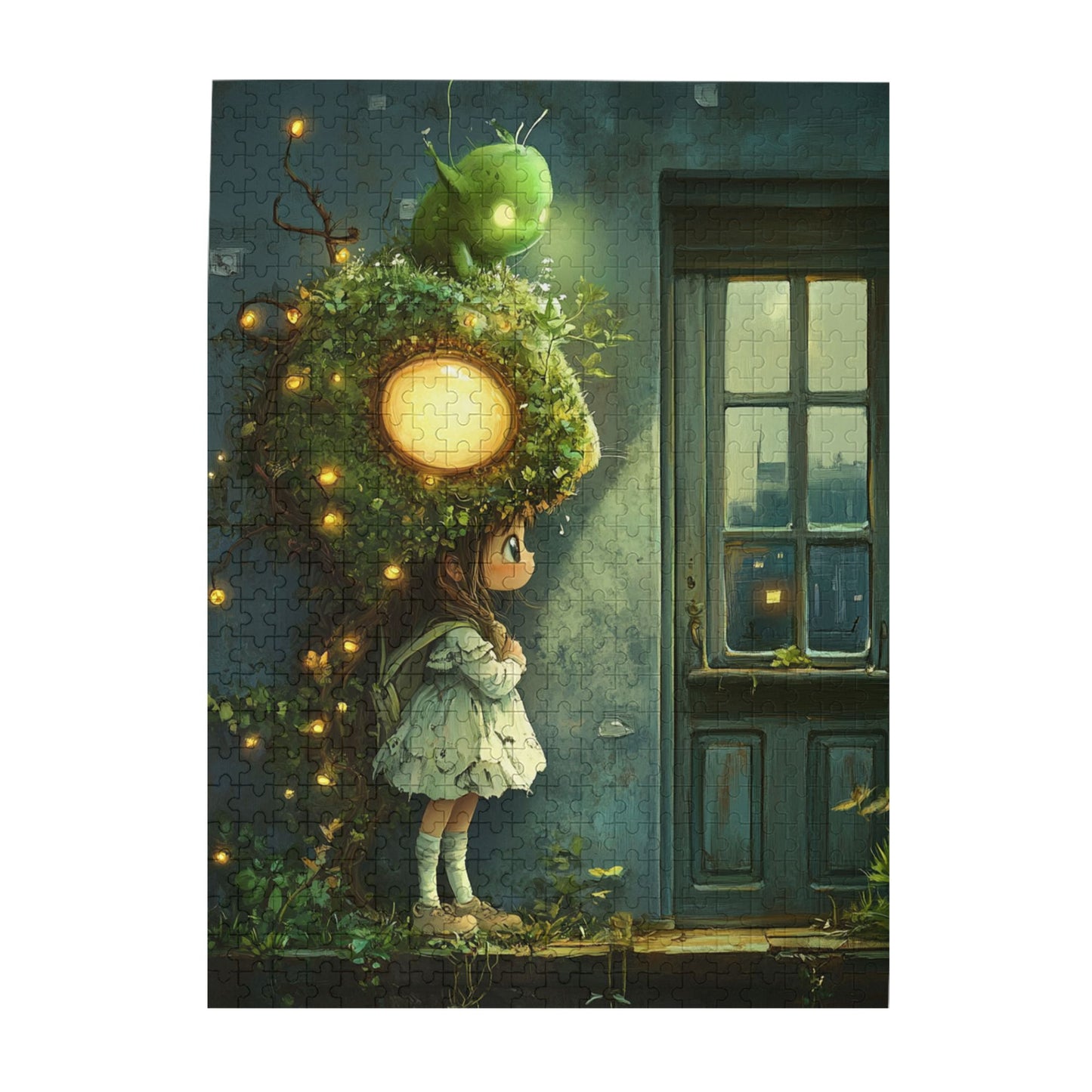 Fairy Tale Girl with Firefly Puzzle - 500-Piece Artistic Jigsaw, A Magical Night of Lights