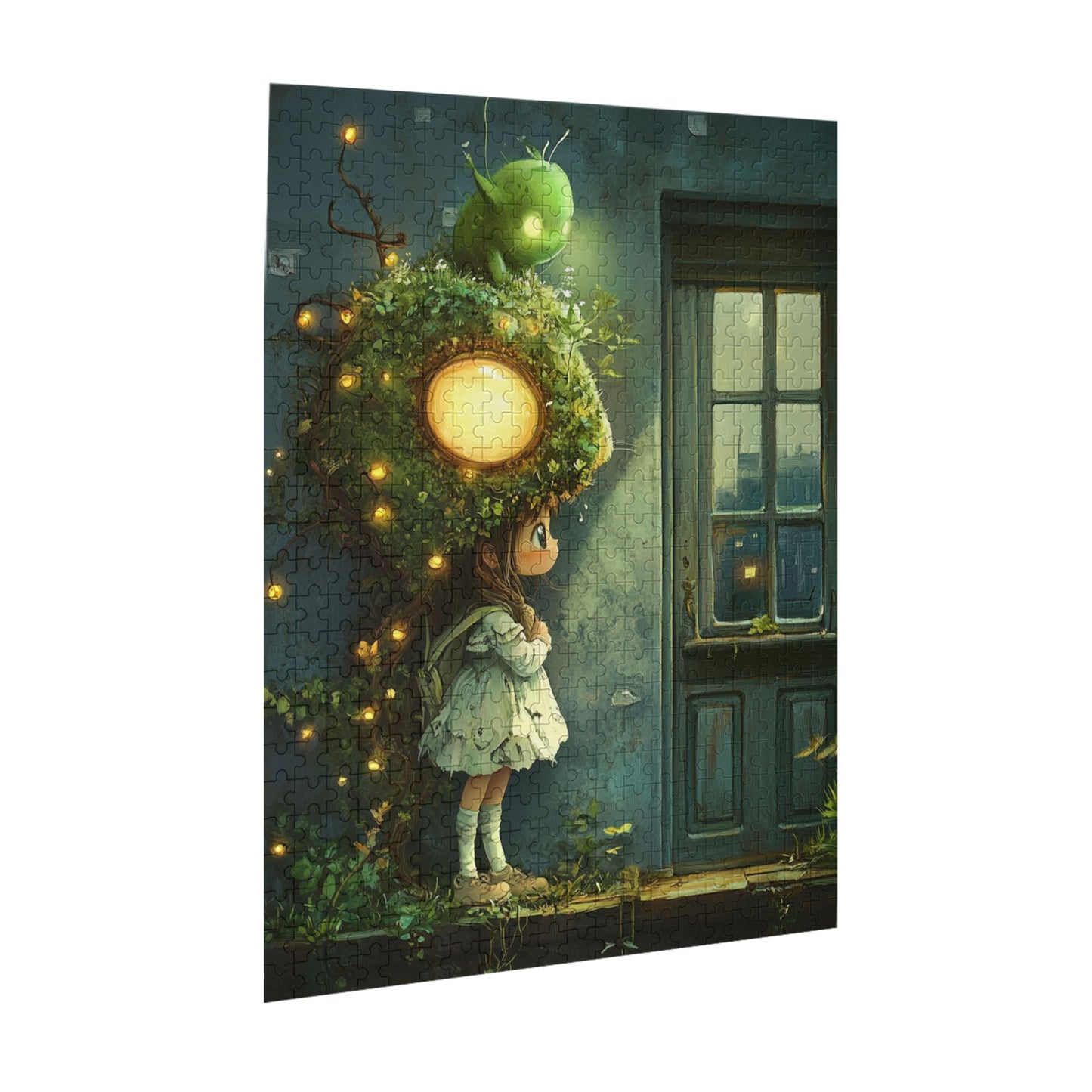 Fairy Tale Girl with Firefly Puzzle - 500-Piece Artistic Jigsaw, A Magical Night of Lights
